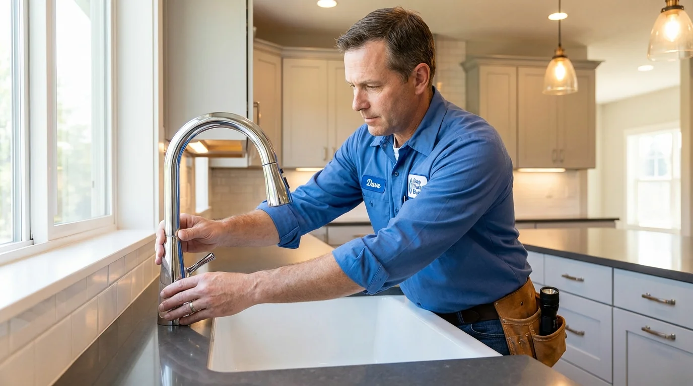 Kitchen faucet installation by Johns Plumbing LLC in Fort Mill