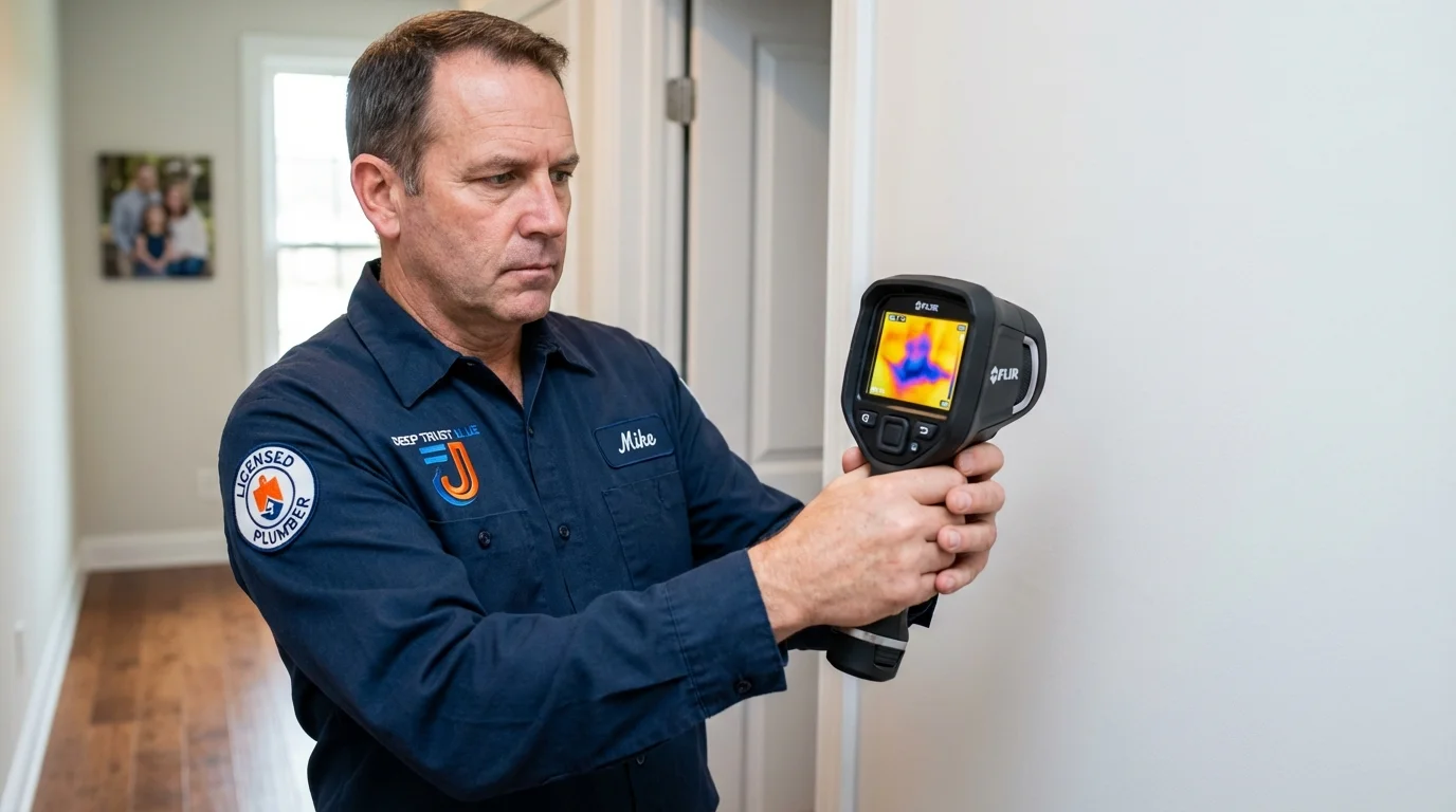 Thermal imaging leak detection by Johns Plumbing LLC in Fort Mill